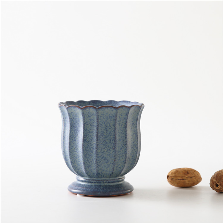 Wonderful Design Mini Pot Flower Sliver and Blue Decor Indoor Pot Nordic Style Wholesale