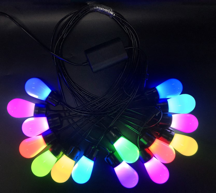 IP65 LED String Bulbs for Holiday Garden Patio Christmas Use Outdoor RGB Bulb String Light Wholesale
