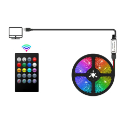 High Quality 2M Smart LED Light Strip Light Remote Control DC 12V SMD 5050 IP 65 RGB Strip Light Kit