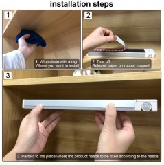 Led night light control human body sensor lamp rotating light sensor cabinet lamp USB charging