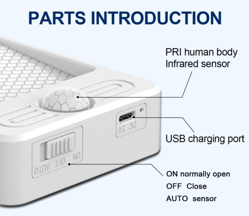 USB small square body sensor cabinet lamp LED night lamp closet lamp infrared body sensor lamp