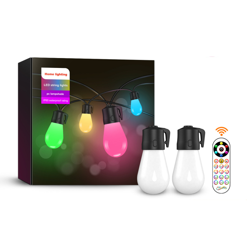 IP65 LED String Bulbs for Holiday Garden Patio Christmas Use Outdoor RGB Bulb String Light Wholesale