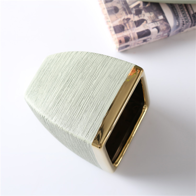 European Style Matte Light Green Decorative Indoor Outdoor Garden Decoration Ceramic Planters
