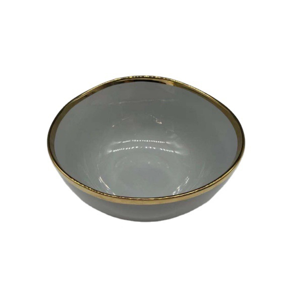 Modern Luxury Dinnerware 6"Irregular Ceramic Bowl Porcelain Bowl Family Hotel Restaurant Tableware Set
