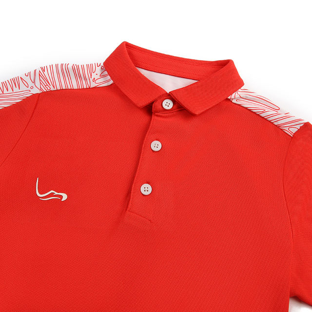 Eagegof Golf Boys Short Sleeve POLO Shirt  Exercise Outdoors Red Series