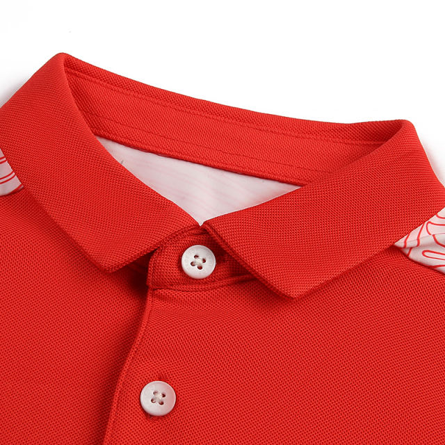 Eagegof Golf Boys Short Sleeve POLO Shirt  Exercise Outdoors Red Series