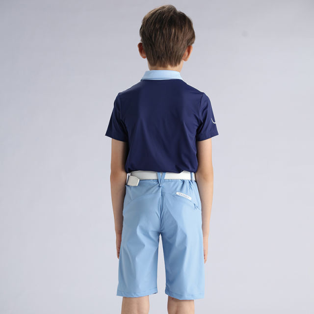 Eagegof Golf Boys Short Sleeve POLO Shirt  Exercise Outdoors   Blue Series