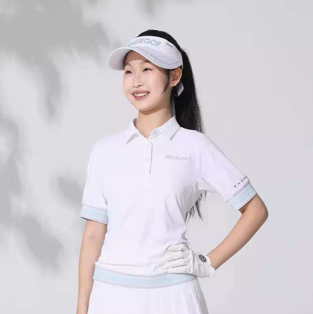 EAGEGOF Children's golf clothes Girls' short-sleeved T-shirt Summer new golf clothes Sweat absorption quick drying POLO shirt