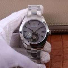 JB勞力士Label Noir蠔式陀飛輪 陀飛輪的勞力士腕表 精鋼錶帶 自動機械機芯 男士腕表