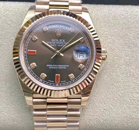 EW廠複刻勞力士星期日志型40mm玫瑰金男士機械表