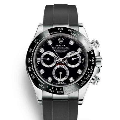 N勞力士新版904鋼迪通拿m116519ln-0025 橡膠錶帶 自動上鏈機芯 全功能 男士腕表
