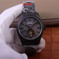 JB勞力士Label Noir蠔式陀飛輪 陀飛輪的勞力士腕表 精鋼錶帶 自動機械機芯 男士腕表