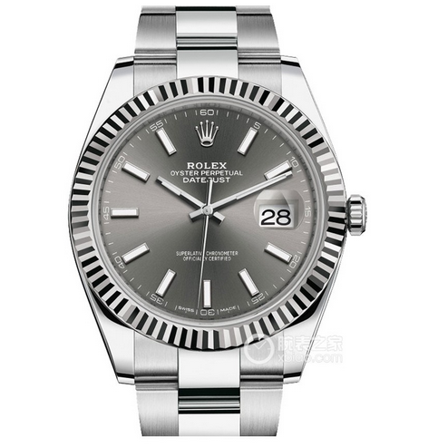VS廠勞力士日誌型系列m126334-0013灰盤鋼帶機械男表 頂級複刻手錶（41mm三株錶帶）