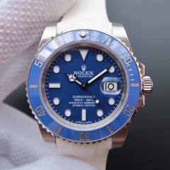 勞力士SUB潛航者系列116619LB藍水鬼藍鬼v5版膠帶款（送一副原裝鋼帶），瑞士2836機芯，藍