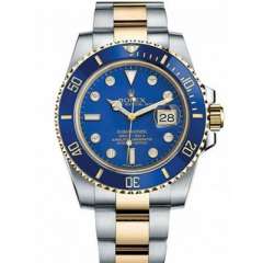 n廠精品勞力士 Rolex SUBMARINER DATE 間金藍水鬼 鑲鑽款 頂級複刻表