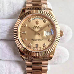 勞力士（Rolex）星期日曆型新款玫瑰金男士機械表