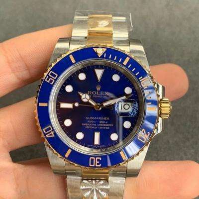 AR廠勞力士潛航者系列116613-LN-97203間金藍水鬼自動機械表