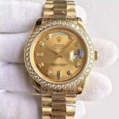 勞力士（Rolex）星期日曆型新款男士全自動機械表羅馬數字款 218348A-82318腕表
