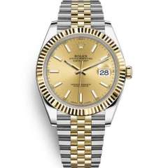 勞力士日誌型 m126333-0010日誌系列DATEJUST 41MM直徑，精鋼鍍18k金，藍寶石