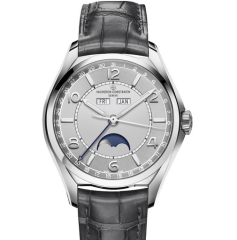 ZF廠江詩丹頓伍陸之型系列4000E/000A-B439白盤月相皮帶男士機械表