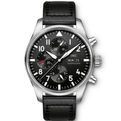 ZF萬國飛行員計時系列iw377709黑盤皮帶男士機械手表 一比一複刻