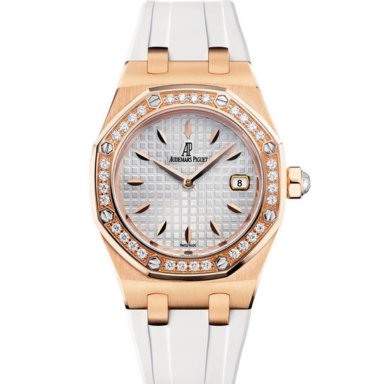 愛彼皇家橡樹系列67621OR玫瑰金鑲鑽石英女士手錶