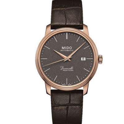 TW廠美度MIDO貝倫賽麗典藏紀念款M027.407.36.080.00男士玫瑰金機械表