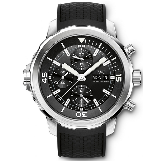 V6廠V3升級版 IWC萬國海洋計時系列IW376803黑盤膠帶夜光男士機械手表 表徑44mm×17