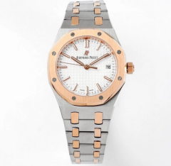 8F愛彼皇家橡樹系列34mm間金女士自動機械鋼帶手錶