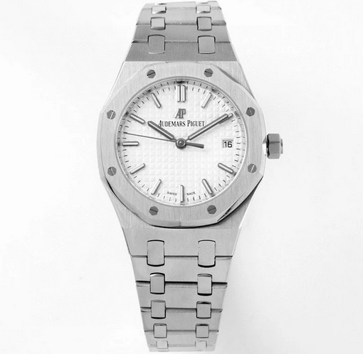 8F複刻愛彼皇家橡樹34mm白盤女士機械手表