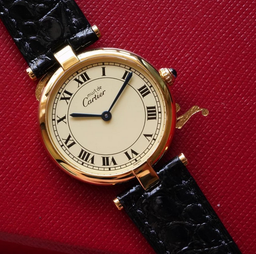 卡地亞Les Must de Cartie系列中古18k包真金小金表  瑞士石英機芯女表