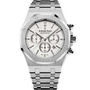 JH愛彼皇家橡樹26320ST.OO.1220ST.02白盤男士鋼帶機械表