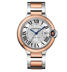 V6廠複刻卡地亞間玫瑰金藍氣球W2BB0004男士機械表