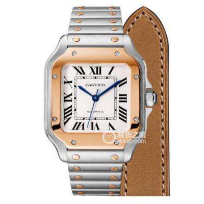 BV卡地亞新款山度士（女裝中號） 表殼：316材質錶盤 18k玫瑰金腕表