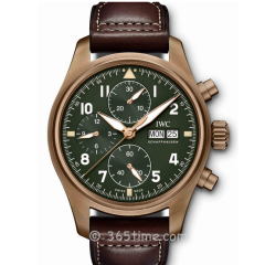 ZF萬國飛行員系列iw387902噴火戰機計時男士機械腕表 青銅 新款