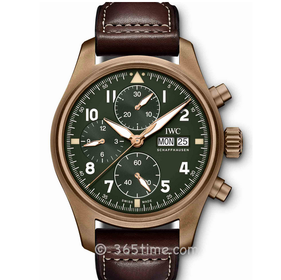 ZF萬國飛行員系列iw387902噴火戰機計時男士機械腕表 青銅 新款