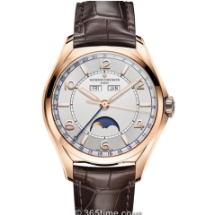 ZF廠江詩丹頓伍陸之型系列4000E/000R-B438金色白盤月相皮帶男士機械表