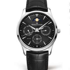 v9複刻積家超薄萬年曆大師系列Q1308470黑盤機械男表