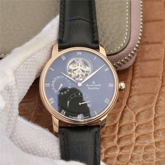 JB寶珀升級版經典系列6025-3642-55B真陀飛輪男士手錶腕表 男士腕表 真陀飛輪機芯 皮錶帶