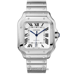 V6廠複刻本卡地亞山度士WSSA0009鋼帶男士機械表