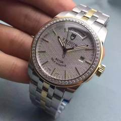 精品帝舵Tudor駿玨系列男士機械鑲鑽手錶