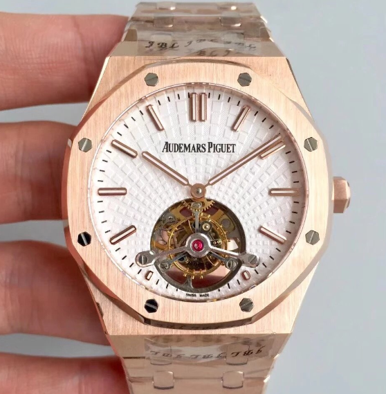 最新力作愛彼ap陀飛輪26522OR.OO.120OR.01玫瑰金白盤機械男表