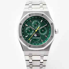 BF愛彼皇家橡樹系列26574綠盤鋼帶男士機械表 多功能