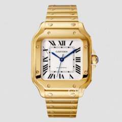 BV卡地亞新款山度士（男裝大號） 表殼：316材質錶盤 18k金腕表