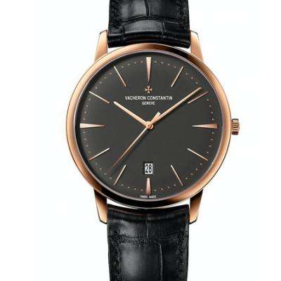 江詩丹頓傳承系列85180/000R-9166黑面男士手錶