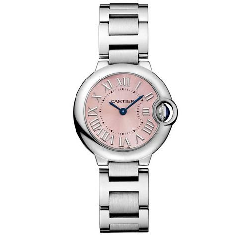 V6廠頂級複刻卡地亞藍氣球WSBB0033石英女表 粉面藍針