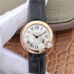 卡地亞BALLON BLANC DE CARTIER系列腕表 4點鐘位置一顆光華璀璨的鑽石女士腕表