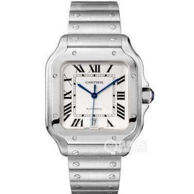 BV卡地亞新款山度士（男裝大號） 表殼：316材質錶盤 大號白色錶盤腕表