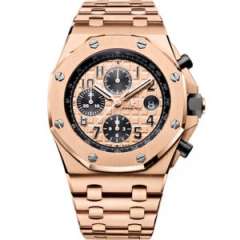 JF廠愛彼皇家橡樹離岸型系列26470OR玫瑰金鋼帶計時男士機械表