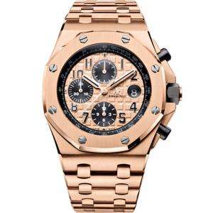 JF廠愛彼皇家橡樹離岸型系列26470OR玫瑰金鋼帶計時男士機械表